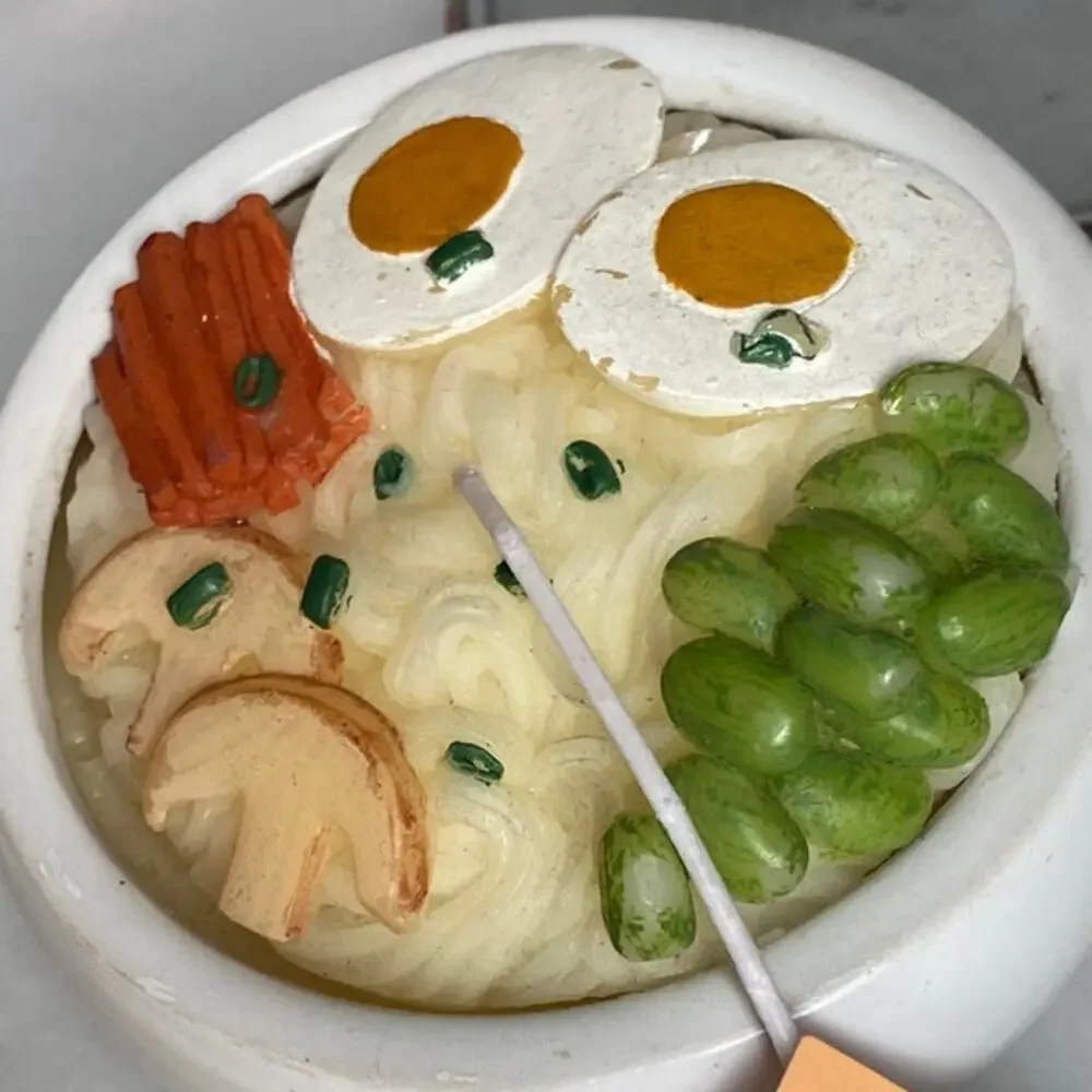 Ramen Noodles Candle Asian Egg Edamame Cute Decor mushrooms